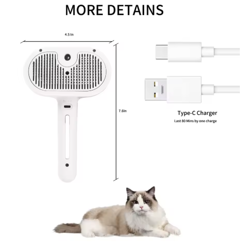 Brosse Vapeur 2-en-1 PetLuxe™ – Éliminez les poils et saletés en 60 secondes
