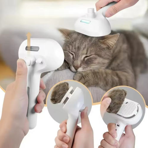 Brosse Vapeur 2-en-1 PetLuxe™ – Éliminez les poils et saletés en 60 secondes